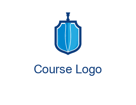 sword with shield logo