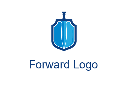 sword with shield logo