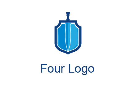 sword with shield logo
