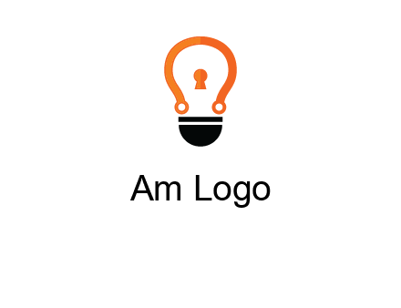 key whole in light bulb logo