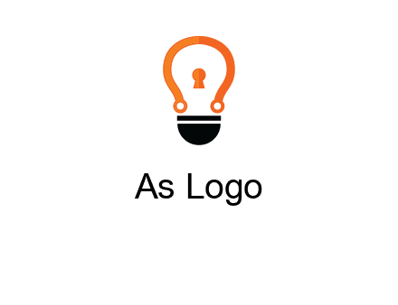 key whole in light bulb logo