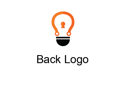 key whole in light bulb logo
