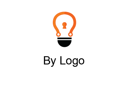 key whole in light bulb logo