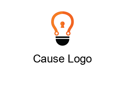 key whole in light bulb logo
