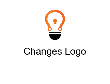key whole in light bulb logo