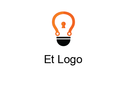 key whole in light bulb logo