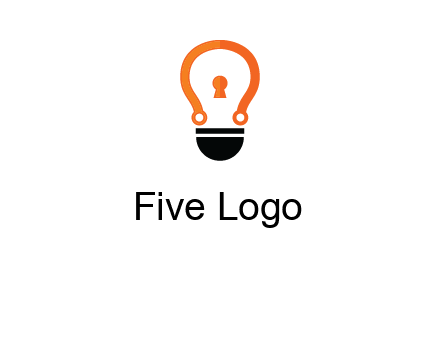 key whole in light bulb logo