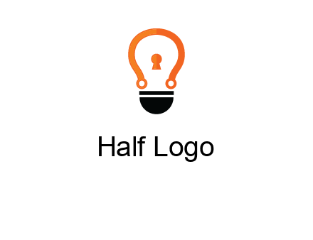 key whole in light bulb logo