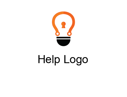 key whole in light bulb logo