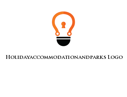 key whole in light bulb logo