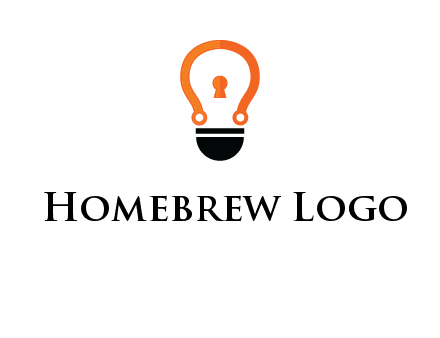 key whole in light bulb logo