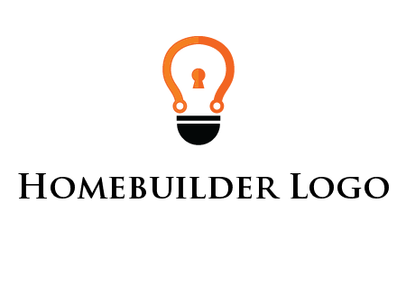 key whole in light bulb logo