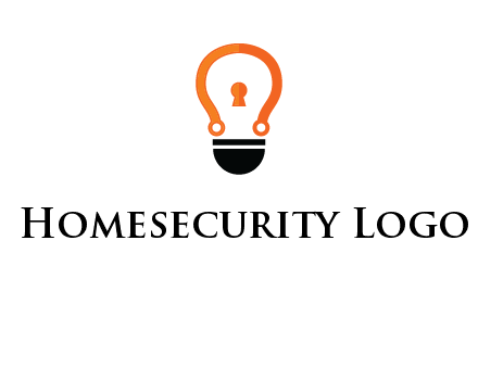 key whole in light bulb logo