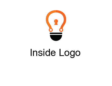 key whole in light bulb logo