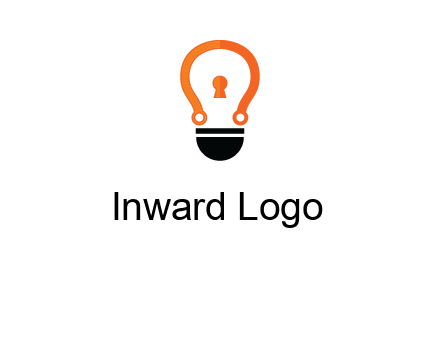 key whole in light bulb logo