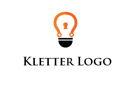 key whole in light bulb logo