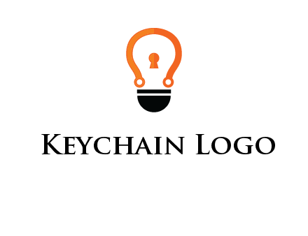 key whole in light bulb logo