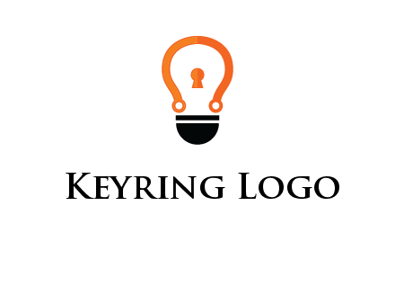 key whole in light bulb logo