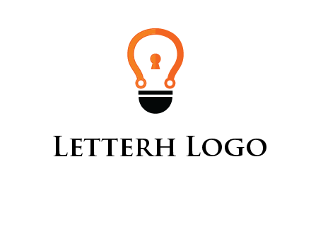 key whole in light bulb logo