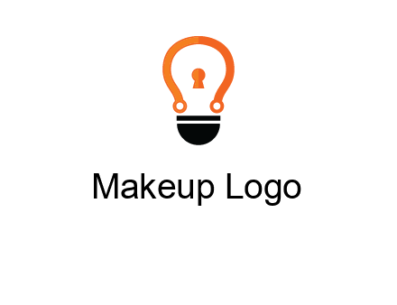 key whole in light bulb logo