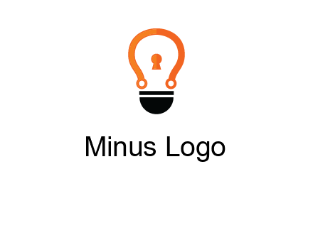 key whole in light bulb logo