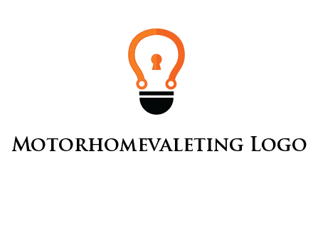 key whole in light bulb logo