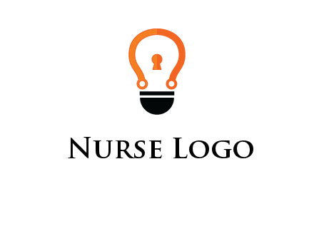 key whole in light bulb logo