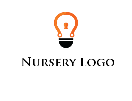 key whole in light bulb logo