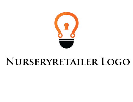 key whole in light bulb logo
