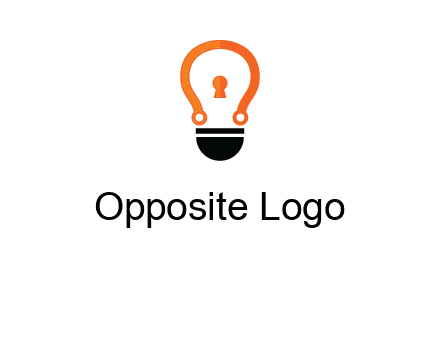 key whole in light bulb logo