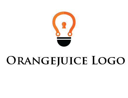 key whole in light bulb logo