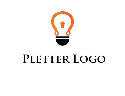 key whole in light bulb logo