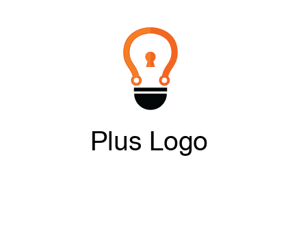 key whole in light bulb logo
