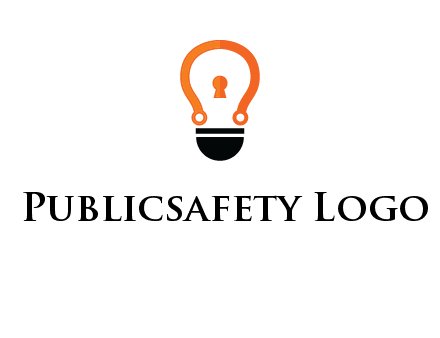 key whole in light bulb logo