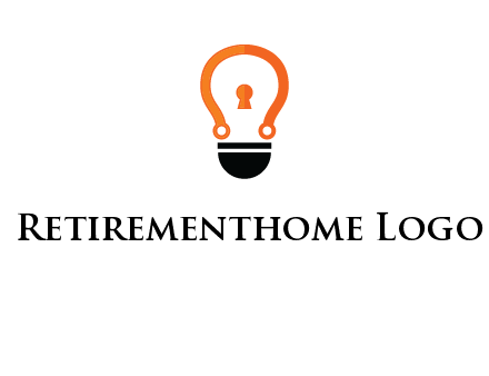 key whole in light bulb logo