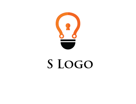 key whole in light bulb logo