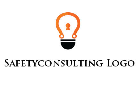 key whole in light bulb logo