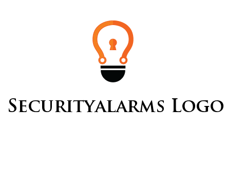 key whole in light bulb logo