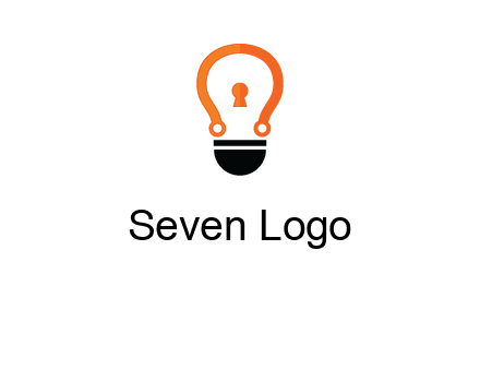 key whole in light bulb logo