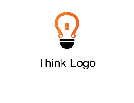 key whole in light bulb logo