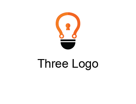 key whole in light bulb logo