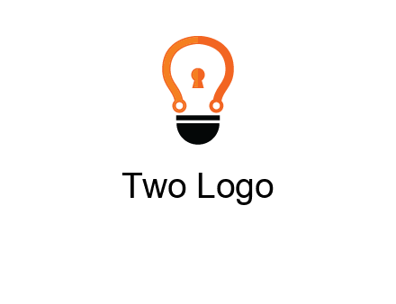 key whole in light bulb logo