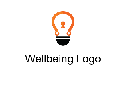key whole in light bulb logo