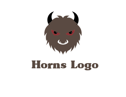 Minotaur icon or demon face logo