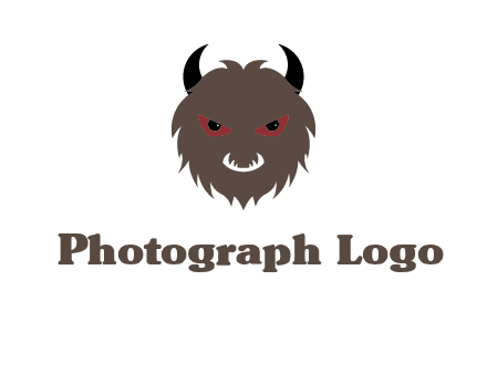 Minotaur icon or demon face logo