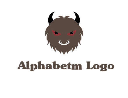Minotaur icon or demon face logo