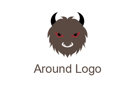 Minotaur icon or demon face logo