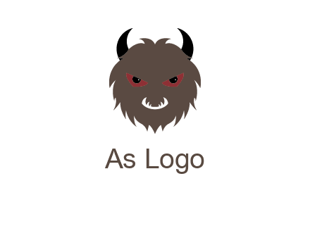 Minotaur icon or demon face logo