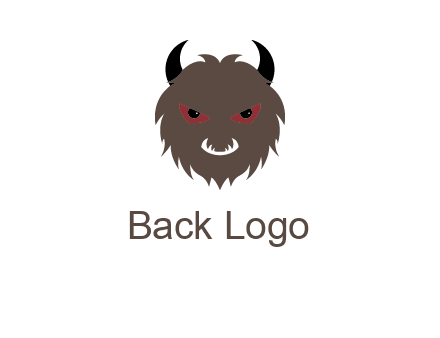 Minotaur icon or demon face logo
