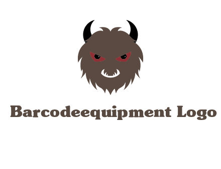 Minotaur icon or demon face logo